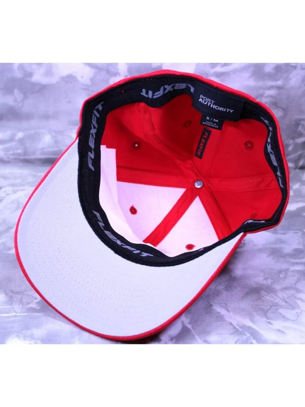 Port Authority Red GF Trident Logo FlexFit Hat Cap S/M